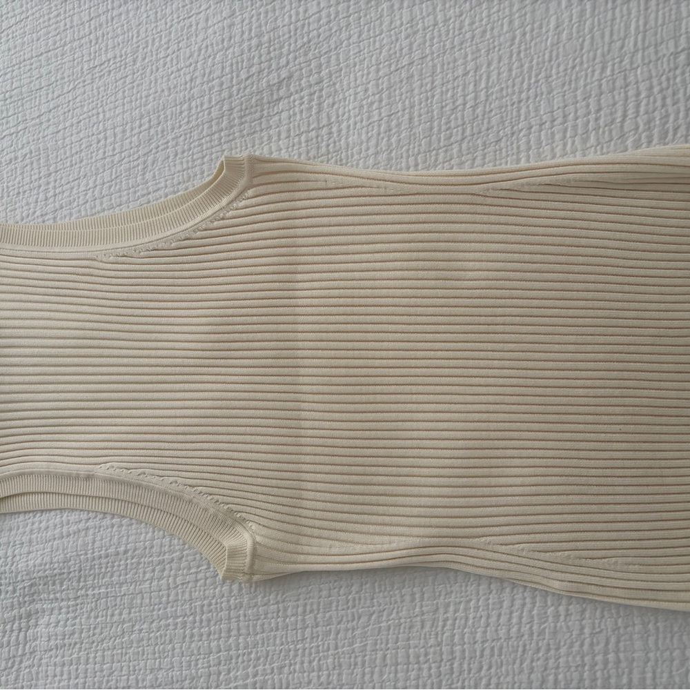 Jonathan Simkhai Beige Ribbed Tank Top - Picture 3 of 3